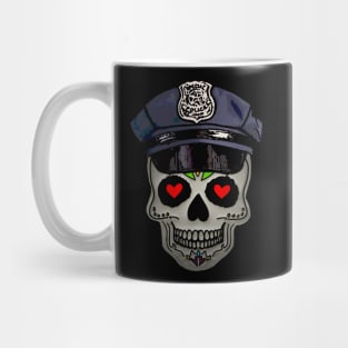 Love Skull Police Officer Mug